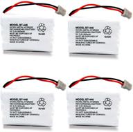 🔋 oxwinou 3.6v 800mah rechargeable battery for uniden cordless phone (4 pack) - bt446 bt-446 bbty0503001 bt-1004 bt-1005 ge-tl26402 bt-504 cph-488b handset phone compatible logo