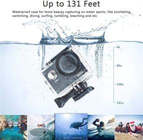 img 2 attached to 📷 4K 60fps 20MP Ultra HD WiFi Action Camera - Waterproof up to 131ft, with EIS, 2.4G Remote Control, 170° Wide Angle, 2 Batteries and Helmet Mounting Accessories Kits