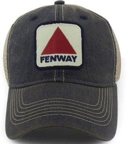 img 2 attached to 🧢 Fenway Patch Dirty Water Mesh Trucker Navy Hat by Chowdaheadz