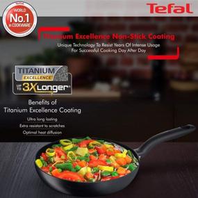 img 2 attached to 🍳 Tefal Hard Titanium Plus Антипригарная сковорода из алюминия, черная, 43.5 x 24.6 x 7.8 см