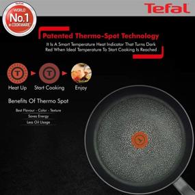 img 1 attached to 🍳 Tefal Hard Titanium Plus Антипригарная сковорода из алюминия, черная, 43.5 x 24.6 x 7.8 см