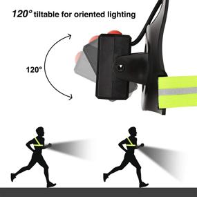 img 3 attached to 🔦 Night Running Lights with Reflective Vest and Rechargeable Battery - Ultimate Safety Gear for Runners, Camping, Hiking, Jogging, and Outdoor Adventure