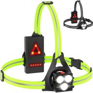 🔦 night running lights with reflective vest and rechargeable battery - ultimate safety gear for runners, camping, hiking, jogging, and outdoor adventure логотип