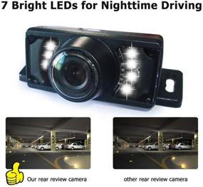 img 2 attached to 🚗 Enhanced Safety: EinCar Rear Reverse Backup Camera License Plate Parking Rearview System with 120-Degree Wide Angle, Waterproof Night Vision, Ideal for Cars, Trucks & RVs