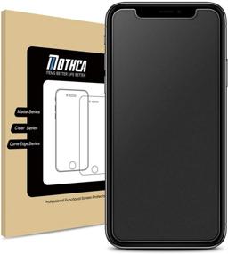 img 4 attached to 📱 Матовое защитное стекло Mothca для iPhone Xs Max/iPhone 11 Pro Max - против бликов и отпечатков пальцев - прозрачное пленочное закаленное стекло - совместимо с чехлами - поддержка 3D Touch - легкая установка - без пузырей - гладкое как шелк - улучшенная оптимизация для поисковых систем.