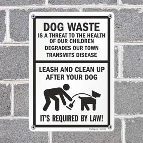 img 1 attached to 🔒 Ultimate Security: SmartSign Waste Threat Leash Aluminum - A Revolutionary Waste Management Solution