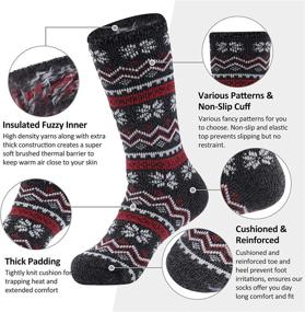 img 2 attached to 🧦 Winter Thermal Socks, SPST Men Women Extra Thick Insulated Fuzzy Heated Heavy Crew Boot Socks for Cold Weather