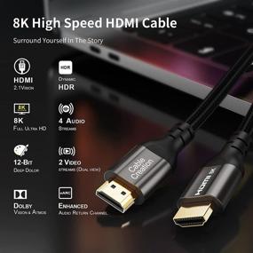 img 2 attached to 🔌 CableCreation 3.3ft Ultra High Speed HDMI Cable, 8K 48Gbps, Supports 4K120, 8K 60, 144Hz, eARC, HDR, HDCP 2.2 2.3, Compatible with PS5, PS4, Xbox Series X, Roku TV 4K, Sony, LG, Samsung TV, RTX 3080