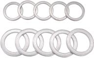high-quality rear differential fill and drain plug gaskets crush washers seals rings - perfect fit for honda accord acura civic ridgeline odyssey crv cr-v pilot fit element - replacements for part# 94109-20000 90471-px4-000 logo