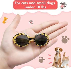 img 3 attached to 🕶️ Pet Sunglasses Set - Retro Oval Style for Small Dogs and Cats, Perfect for Parties, Cute Funny Cosplay Dolls, Costume Accessories and Photo Props