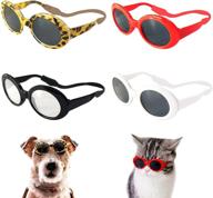 🕶️ pet sunglasses set - retro oval style for small dogs and cats, perfect for parties, cute funny cosplay dolls, costume accessories and photo props логотип