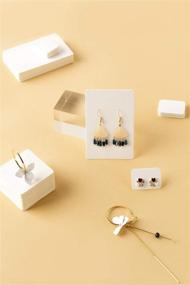 img 1 attached to 💎 Calculs Jewelry Cards: Premium Bracelet Card Holder & Necklace/Earrings Display Set - DIY Ear Studs & Necklace Tags - 300 Pcs White, Multi-Size