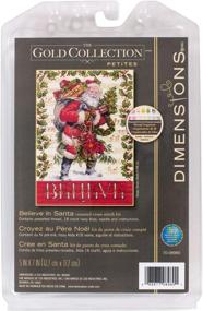 img 4 attached to 🎅 Dimensions Gold Collection Kit: Santa Christmas Cross Stitch, 18 Count Ivory Aida, 5'' x 7'' - Believe in the Magic of Santa Claus!