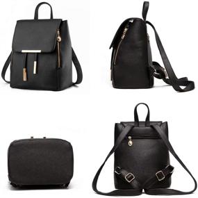 img 2 attached to Casual Fashion Leather Backpack Shoulder Women's Handbags & Wallets