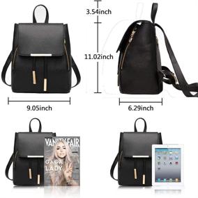 img 1 attached to Casual Fashion Leather Backpack Shoulder Women's Handbags & Wallets