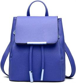 img 4 attached to Casual Fashion Leather Backpack Shoulder Women's Handbags & Wallets