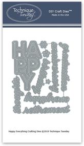 img 4 attached to Изготовление волшебства с "Happy Everything": Исследуйте наши премиальные металлические ножи, вырубки и режущие ножи для изготовления открыток