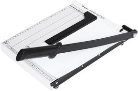 img 3 attached to 📐 A4 Paper Trimmer Cutter with Heavy-Duty Metal Base, Gridded Paper Photo Guillotine Craft Machine,12" Cut Length, 10 Sheet Capacity for Office and Home Use - White