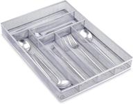 🍴 6-compartment metal mesh silverware drawer organizer tray – kitchen flatware utensil holder and cutlery tray with non-slip mat, enhanced seo логотип