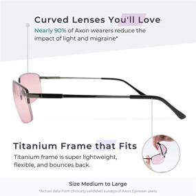 img 3 attached to 🥽 Axon Optics FLEX CURVE - Migraine Glasses, Light Sensitivity Relief, Photophobia Solution for Fluorescent Lights (Indoor)