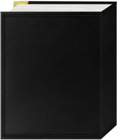 img 1 attached to Pioneer Photo Albums E4-100/BK 100-Pocket Black Sewn Leatherette Cover with Brass Corner Accents Photo Album, 4x6" Enhanced for SEO