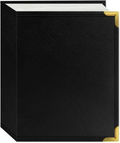 img 3 attached to Pioneer Photo Albums E4-100/BK 100-Pocket Black Sewn Leatherette Cover with Brass Corner Accents Photo Album, 4x6" Enhanced for SEO