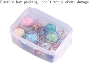 img 1 attached to 📿 Colorful Mix Assorted-Colors Antique Charms Glass Ball Pendant Craft Accessory with Rhinestone Beads: DIY Jewelry Making Supply (11719)