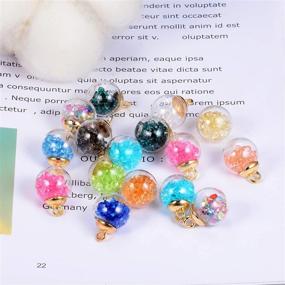 img 2 attached to 📿 Colorful Mix Assorted-Colors Antique Charms Glass Ball Pendant Craft Accessory with Rhinestone Beads: DIY Jewelry Making Supply (11719)