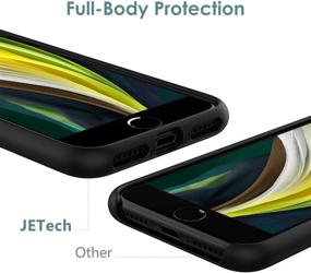 img 2 attached to 📱 JETech Silicone Case for iPhone SE 2020, iPhone 8/7 (4.7-Inch) - Silky-Soft Touch, Full-Body Protective, Shockproof Cover with Microfiber Lining (Black)