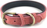 🐶 premium padded leather dog collar for luxury sofa comfort by soft touch collars logo