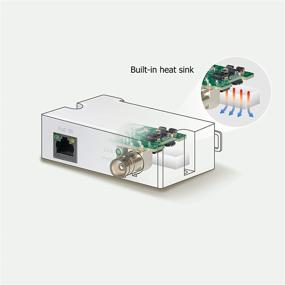 img 3 attached to 🔌 Enhanced LINOVISION POE Over Coax EOC Converter - Max 3000ft Power and Data Transmission Over RG59 Coaxial Cable for Analog to IP Surveillance System Upgrades