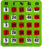 🎲 regal games finger-tip shutter slide bingo cards: easy-to-read 5-ply green design logo