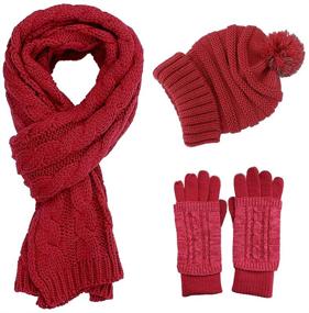 img 4 attached to 🧣 Winter Weather Unisex Scarf Gloves - Essential Men's Accessories