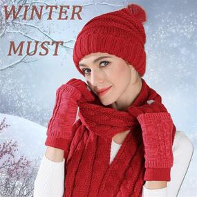 img 3 attached to 🧣 Winter Weather Unisex Scarf Gloves - Essential Men's Accessories