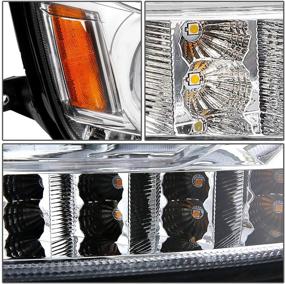 img 1 attached to 🚦 DNA Motoring LED Chrome Turn Signal Dual DRL Projector Headlights for 08-19 Kenworth T170 T270 T370 T660 T700