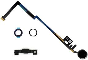 img 4 attached to Dedia Black Home Button Replacement for iPad 5 5th Gen 2017 and iPad 6 6th Gen 2018 9.7 Inch (A1822 A1823 A1893 A1954) - Includes Flex Cable Connector and Screwdriver (Black)