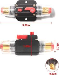 img 2 attached to Beneges 100A Car Audio Inline Circuit Breaker with Manual 🔌 Reset - Overload Protection Fuse for Marine, Boat, Car Stereo, Inverter Replacement