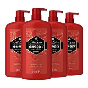 img 4 attached to Ultimate Purchase: Old Spice Red Zone Swagger Scent Body Wash for Men, 30 Ounce (Pack of 4) – Best Deal!