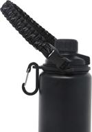 🎒 one missionx paracord handle - durable carrier strap for yeti rambler water bottles (36oz, 26oz, 18oz, 12oz, 46oz) - holder logo