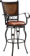 🪑 bronze big and tall copper stamped back barstool with arms bar stool by powell company - enhanced seo logo