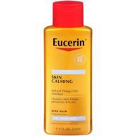 eucerin сродство для тела для успокоения кожи, без запаха, 8,4 жидких унций, с натуральными омега-маслами для сухой кожи. логотип