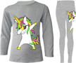 dabbing unicorn sleeve t shirt leggings girls' clothing logo
