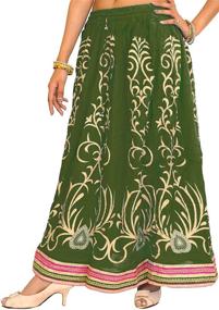 img 3 attached to Exotic India Printed Embellished Border Women's Clothing