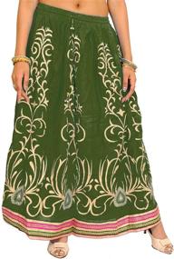 img 4 attached to Exotic India Printed Embellished Border Women's Clothing