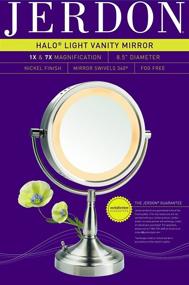 img 1 attached to 💡 Jerdon LT856N 8.5-Inch Nickel Finish Lighted Vanity Mirror with 7x Magnification - Optimize Your Search