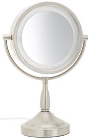 img 2 attached to 💡 Jerdon LT856N 8.5-Inch Nickel Finish Lighted Vanity Mirror with 7x Magnification - Optimize Your Search