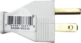 img 3 attached to Legrand-Pass & Seymour SA399WCC10 Residential Straight Blade Plug: 🔌 15-Amp 125-Volt, White | Reliable Two Pole Three Wire Solution