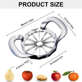 img 2 attached to 🍏 Efficient DYKL Apple Corer Slicer: 12-Blade Divider, 4.1 Inches, Stainless Steel Cutter for Large Apples