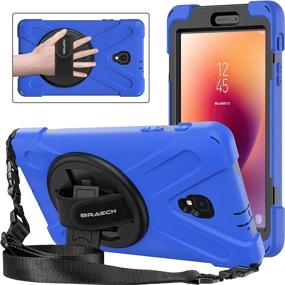 img 4 attached to 📱 BRAECNstock Galaxy Tab A 8.0 2017 Case - Three Layer Heavy Duty Soft Silicone Hard Bumper Case, Shockproof & Scratch Resistant, Full-Body Protective Case for Tab A 8.0 T380/T385 2017 Release Case (Blue)