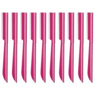 «🪒 miss gorgeous лондон брови razor: премиум-формировщик для мужчин и женщин (10 штук, красный) - последние бритье» логотип